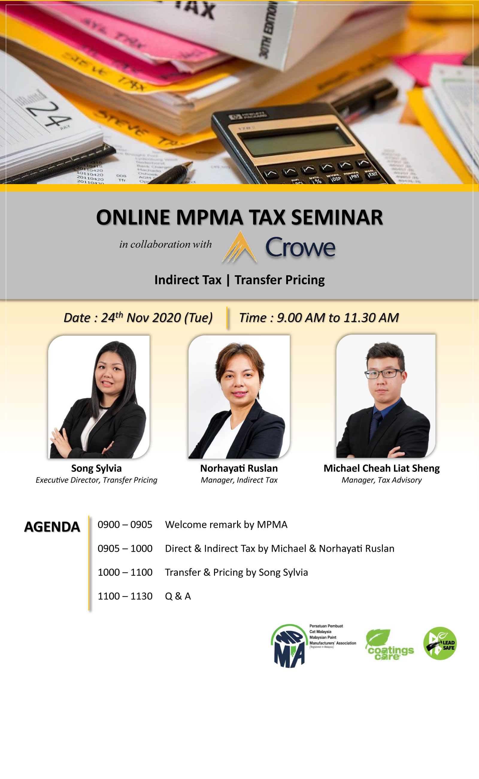 Online MPMA Tax Seminar 2020